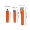 Unique Bargains Durable Nail Clipper Kit Orange Silver Tone 1 Set - 4 of 4