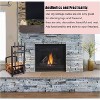 attop 5-Piece Fireplace Tool Set and Log Rack - 4 of 4