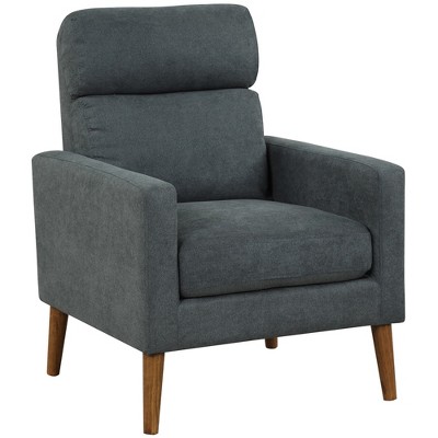 Modern Single Velvet Upholstered Accent Sofa Chair With Thick Removable  Cushion Gray-modernluxe : Target