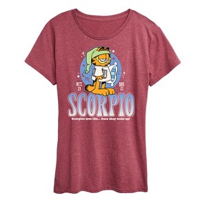 Women's - Garfield - Scorpio Love Life Once They Wake Up Short Sleeve Graphic T-Shirt - 1 of 4