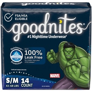 Goodnites Boys' Nighttime Underwear - (Select Size and Count) - 1 of 4
