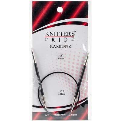 Knitter's Pride-Karbonz Fixed Circular Needles 16"-Size 6/4mm