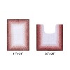 Torrent Collection 2 Piece 100% Soft Cotton Tufted Weave Bath Rug Set, Ombre Pattern, Super Soft & Absorbent, Machine Washable Bathroom Mats - 2 of 4