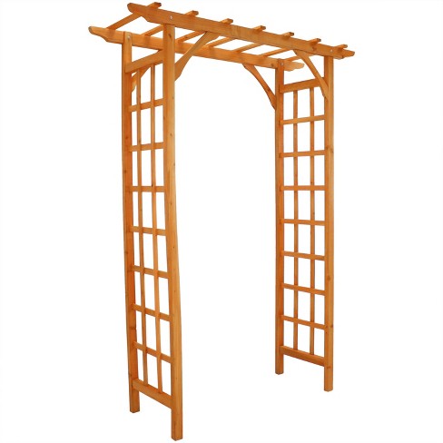 Sunnydaze Durable Wooden Arbor For Gardening, Walkways, And Wedding ...