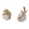 Decorative Object Polyresin Grape Cluster Design with Branches Home Office Bedroom Living Room Decor Set of 2 - 7", 6" White - 4 of 4