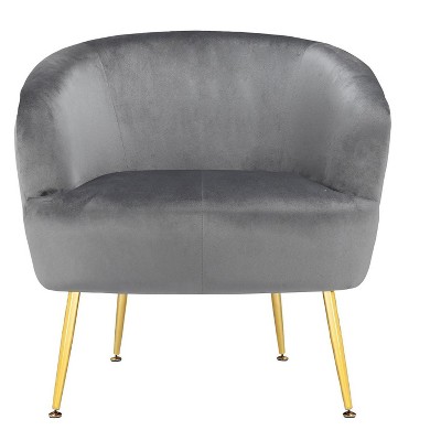 Ren Home Kara Accent Chair with Gold Legs