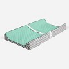 Bacati - Love Gray/Mint Pin Dots Changing Pad Cover - 2 of 4