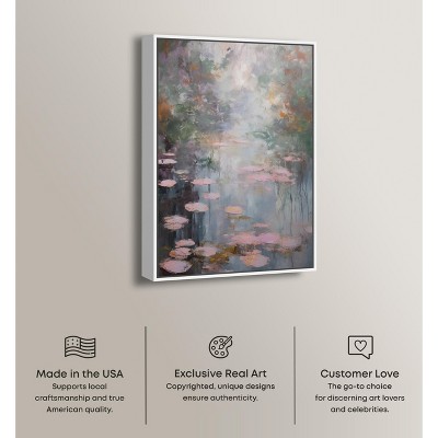 Vincent Van Gogh Inspired Pink Lilypads Canvas Print