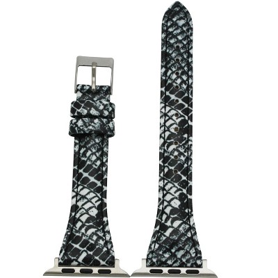 Olivia Pratt Printed Skinny Leather Apple Watch Band