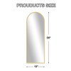 57"x20" Arched Full Length Mirror, Full Floor Mirror with Stand, Large Full Body Mirror, Wall Mirror for Bedroom Living Room - 4 of 4