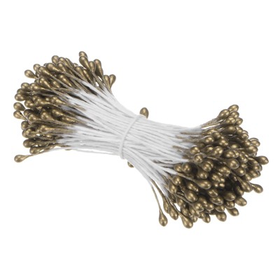 Unique Bargains Artificial Craft DIY Wedding Flower Stamen Kit 150 Pcs Golden Brown