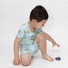 Bellabu Bear Kids Vintage Airplanes Bamboo Kids Pajama Short Set - 2 of 4