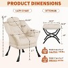 Lazy Chair with Ottoman – Modern Lounge Chair for Small Spaces, Ergonomic Reading Armchair with Footrest and Removable Cover - 2 of 4