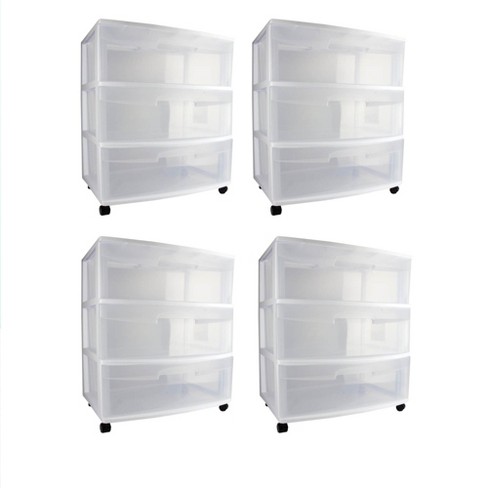 2 pieces Sterilite Ultra 2 Drawer Cart, White - Storage & Organization - at  