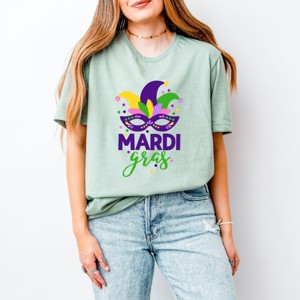 Simply Sage Market Mardi Gras Mask Short Sleeve Tee - 1 of 4