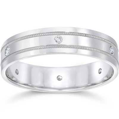 Pompeii3 Mens Platinum Diamond Comfort Fit 6mm Wedding Band