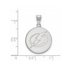 Black Bow Jewelry 10k White Gold Tampa Bay Lightning NHL Large Pendant - 2 of 3
