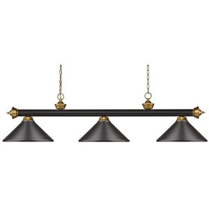 Z-Lite Riviera 3 - Light Island Pendant Light in  Bronze/Satin Gold - 1 of 1