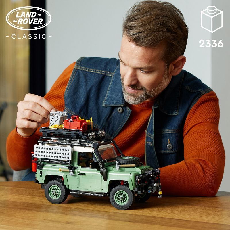 LEGO Icons Land Rover Classic Defender 90 Model Car Building Set 10317, 3 of 8