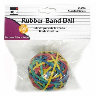 Charles Leonard Rubber Bands - Ball (2.95" x 1/8") - Assorted Colors, 1 Each (Case of 6)