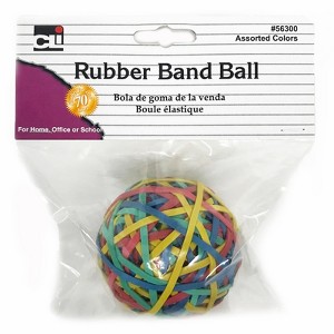 Charles Leonard Rubber Bands - Ball (2.95" x 1/8") - Assorted Colors, 1 Each (Case of 6) - 1 of 1
