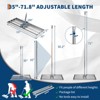 30"x10" Heavy Duty Lawn Leveling Rake - Stainless Steel w/ 35-71" Adjustable Handle & Anti-Flip Edge for Soil, Golf Courses, Landscaping - 2 of 4