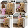 Gulches Wooden Montessori Toddler Step Stool - Kids Learning Standing Tower, Kitchen Helper Stool with Safety Rails & Anti-tipping - 4 of 4