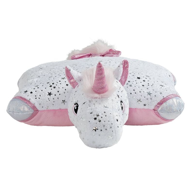 Glittery White Unicorn Kids&#39; Plush - Pillow Pets, 3 of 8