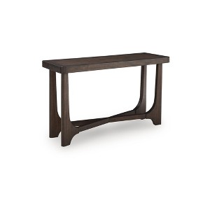 Signature Design by Ashley Korestone Sofa Table, Dark Brown, Contemporary Entryway Console Table - 1 of 4