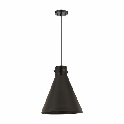 Newton Cone - 1 Light Cord Hung Pendant In Industrial Style-15.38 Inches Tall and 14 Inches Wide