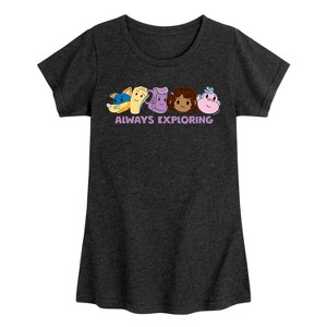 Girls' - Dora the Explorer - Always Exploring Fitted Short Sleeve Graphic T-Shirt - 1 of 4