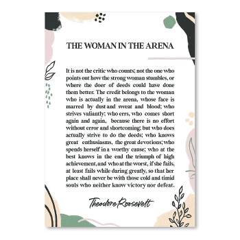 Americanflat Motivational Minimalist Woman In The Arena By Elena David Poster