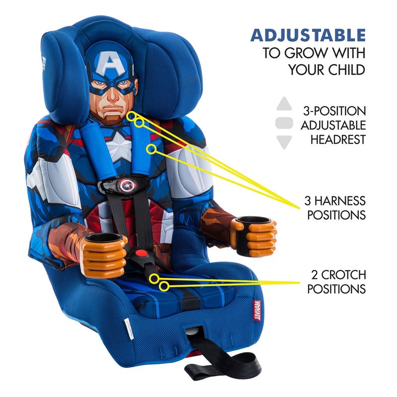 KidsEmbrace Combination 5 Point Harness Booster Car Seat, 3 of 10