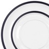 Clear Plastic Plates with Rim & Disposable Plastic Silverware - 3 of 4