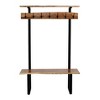 Alpine Hall Tree Natural - Alaterre Furniture: Acacia Wood, Metal Legs, Storage, 7 Hooks - image 3 of 4