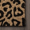 Nuloom Leopard 1x2 Indoor/Outdoor Door Mat for Living Room Patio Deck Front Porch, Natural - 4 of 4
