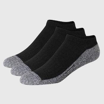 Hanes Premium Men's Cushioned No Show Socks 3pk - Black 6-12