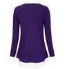 Women's Long Sleeve Contrast Collared Shirts Patchwork Work Blouse Tunics Tops - 4 of 4