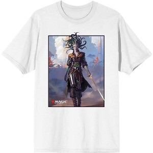 Magic The Gathering Woman With Sword Men's White Tshirt - 1 of 2
