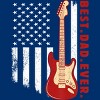 Men's Design By Humans Best Dad Ever Guitar and Flag By MINHMINH Tank Top - 2 of 2
