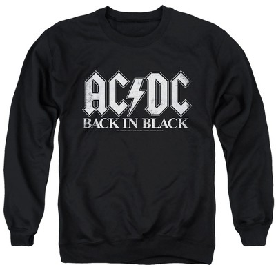 Acdc Back In Black Adult Crewneck Sweatshirt