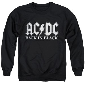 Acdc Back In Black Adult Crewneck Sweatshirt - 1 of 4