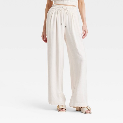 Women's High-rise Modern Gauze Wide Leg Pull-on Pants - A New Day ...