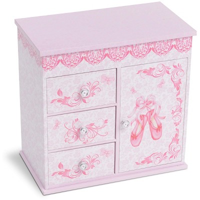 Mele & Co. Dorothy Girls' Glittery Upright Musical Ballerina Jewelry Box -  Pink