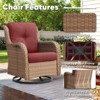 Gymojoy Outdoor Swivel Patio Chairs All-Weather Patio Swivel Glider Chairs Set of 2 - 4 of 4