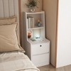 KTMBDW Nightstands Set of 2, Smart Nightstand with Night Light, Modern Night Stand with Bookshelf, Bedside Tables with Storage Cabinet for Bedroom - 4 of 4