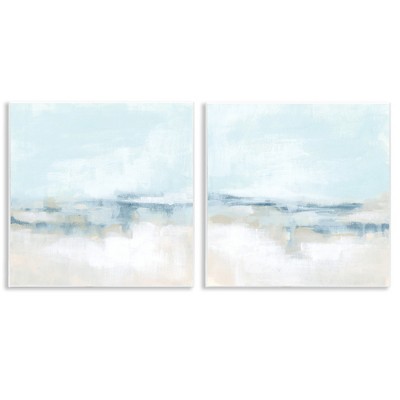 Stupell Industries Abstract Blue Atmospheric Landscape 2pc Wall Plaque Art Set