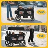 Kinder King 2-Seat Wagon Stroller, All-Terrain Foldable Stroller Wagon for Toddlers with Canopy, Snack Tray & Push/Pull Bar - 4 of 4