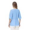 Anna-Kaci Women's V-Neck Blouse with Split Sheer Short Sleeves and Relaxed Fit Silhouette - 4 of 4