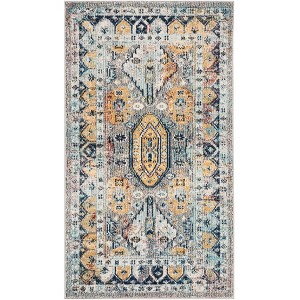 Savannah SVH647 Power Loomed Accent Rug Grey / Navy 3' X 5' - Safavieh. - 1 of 2